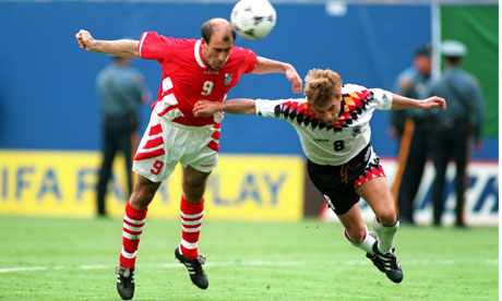 He uses the hair island for targeting headers.