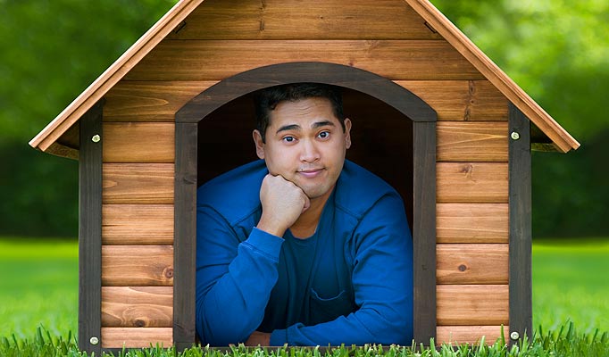 He's looks happy to be there.